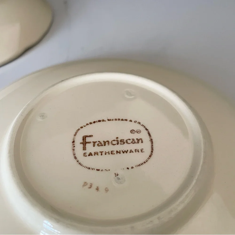 SET of 2 Tea Cups & Saucers - USA Desert Rose by Franciscan
